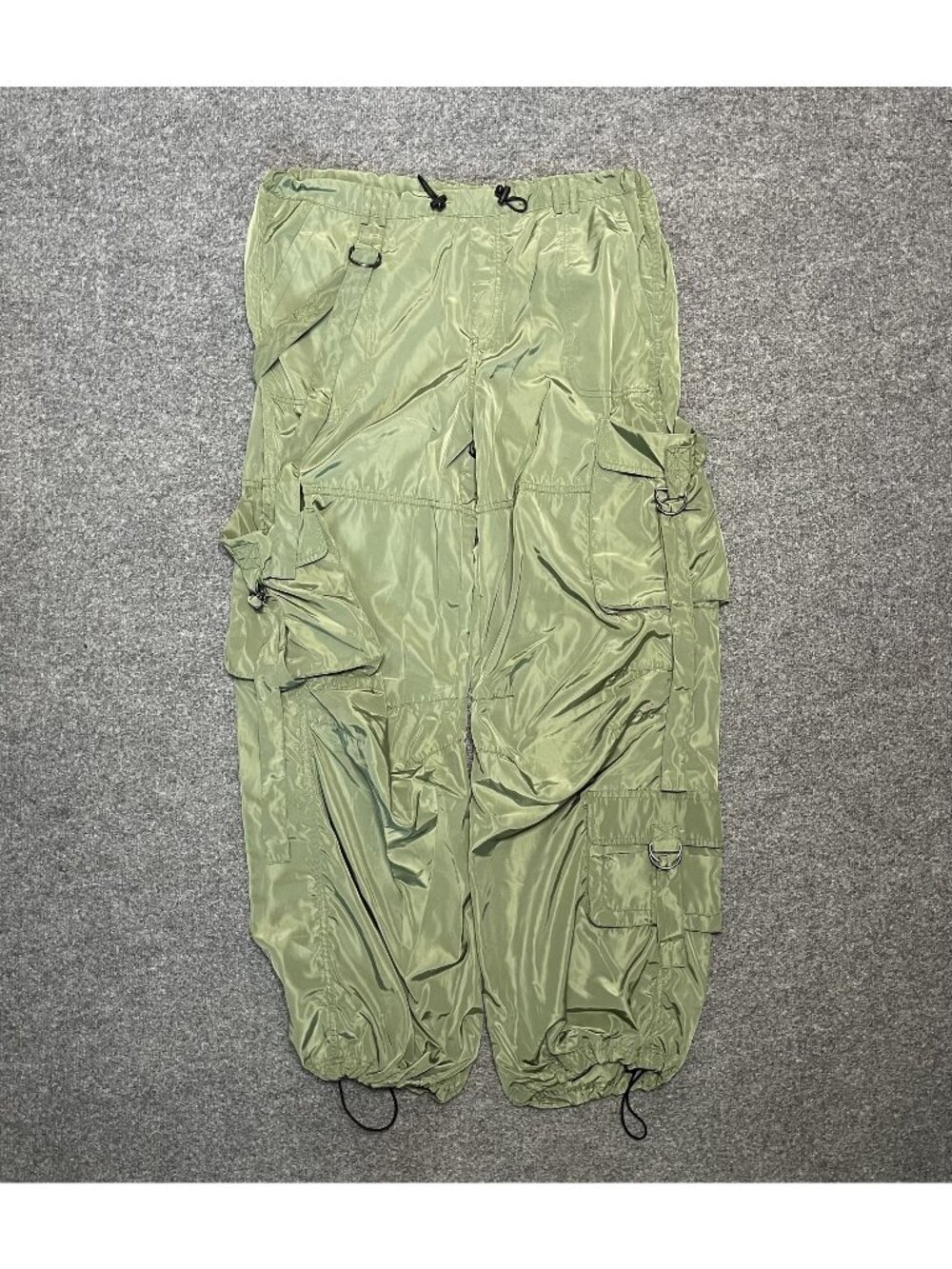 L.A. Hearts Green Adjustable Cargo Pants With Drawstring Hem & Pockets Size M